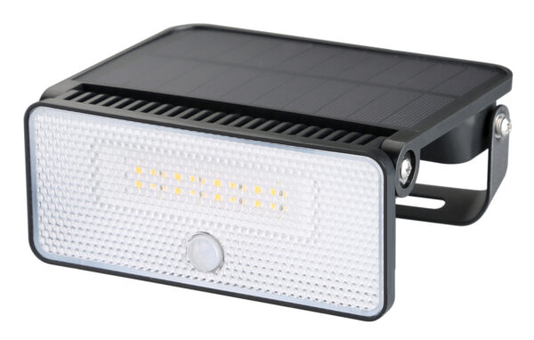 POWERTECH LED ηλιακό φωτιστικό PT-1517 με αισθητήρα κίνησης, 8W, 1800mAh, μαύρο