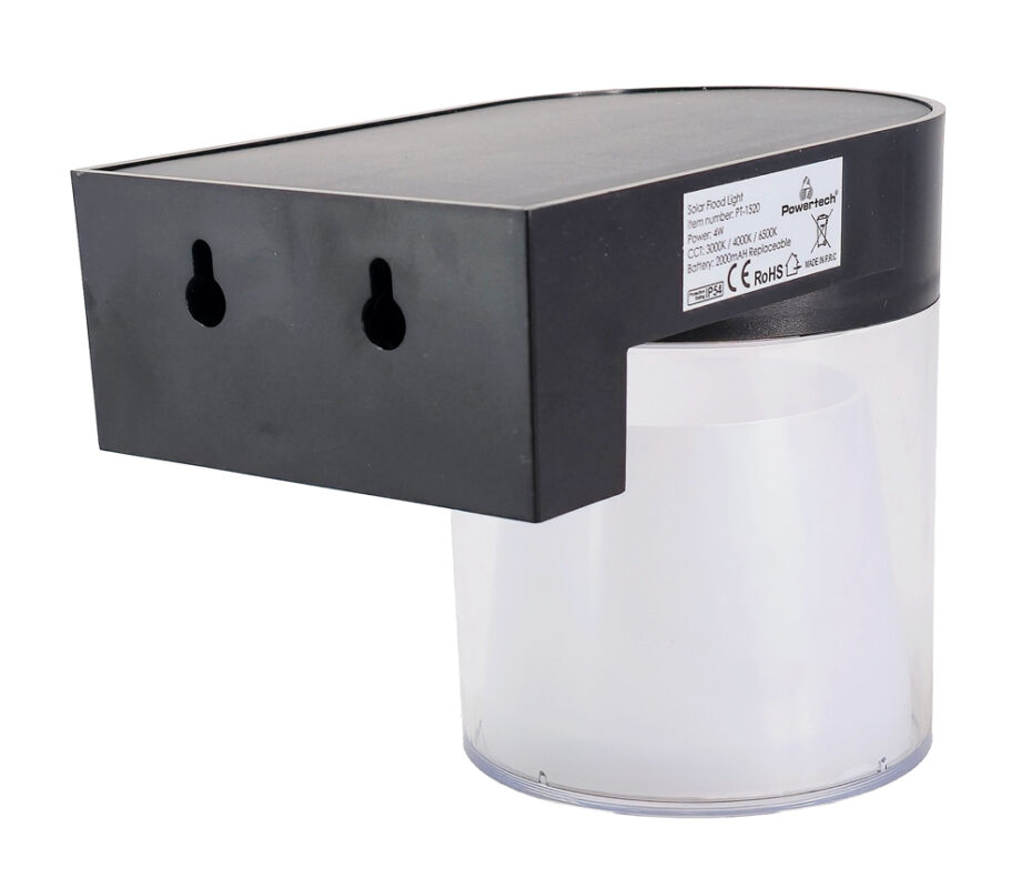 POWERTECH LED ηλιακό φωτιστικό PT-1520 με αισθητήρα κίνησης, 4W, 2000mAh, μαύρο