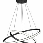POWERTECH LED φωτιστικό οροφής PT-1527, 40W, 4000K, Φ60x120cm, μαύρο