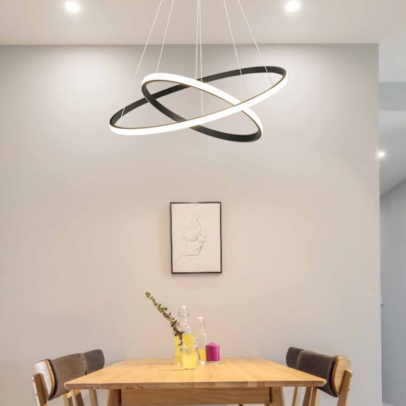 POWERTECH LED φωτιστικό οροφής PT-1527, 40W, 4000K, Φ60x120cm, μαύρο