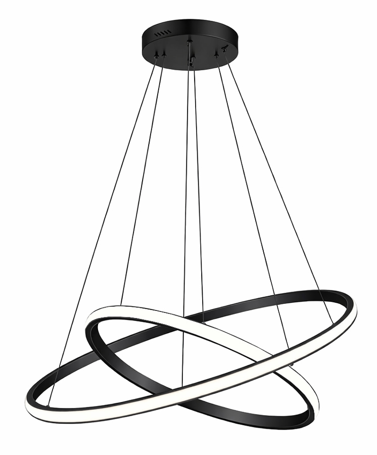 PT-1527 POWERTECH LED φωτιστικό οροφής PT-1527, 40W, 4000K, Φ60x120cm, μαύρο - Image 1