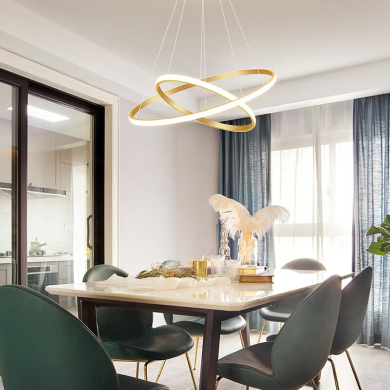 POWERTECH LED φωτιστικό οροφής PT-1528, 40W, 4000K, Φ60x120cm, χρυσό