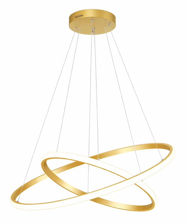 PT-1528 POWERTECH LED φωτιστικό οροφής PT-1528, 40W, 4000K, Φ60x120cm, χρυσό - Image 1