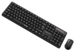 POWERTECH set ασύρματο ποντίκι & πληκτρολόγιο PT-1541, 2.4GHz, αθόρυβο, μαύρο