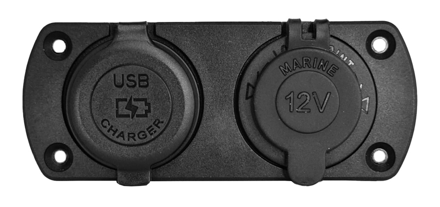 POWERTECH πρίζα 12V για σκάφη & οχήματα PTL-002, USB/USB-C, οθόνη, IP65