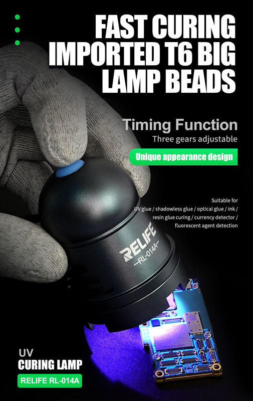 RELIFE UV λάμπα RL-014A για στέγνωμα κόλλας UV, USB, 10W