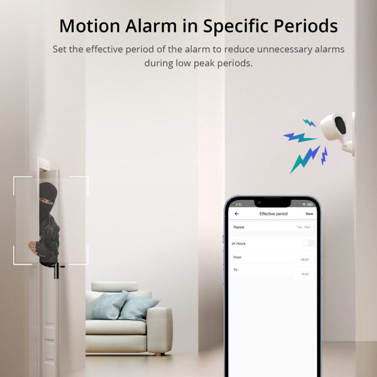 SONOFF smart κάμερα S-CAM με ηχητικό συναγερμό, 1080p FHD, Wi-Fi