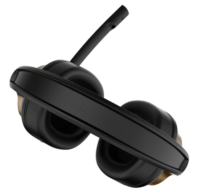 SADES gaming headset UPOWER, 3.5mm σύνδεση, 40mm, μαύρο/χρυσό