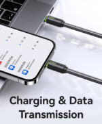 USAMS καλώδιο Lightning σε USB-C US-SJ735, 30W, 480Mbps, 1m, λευκό