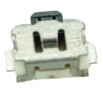SIDE SMD Button - 2 PIN, Nickel, Silver/Black