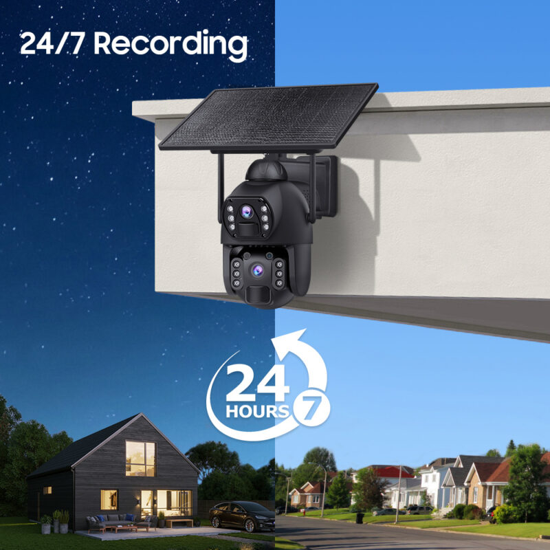 SECTEC smart ηλιακή κάμερα ST-536-6MAOV-4G-EU, dual lens, 3MP, 4G, SD, PTZ, IP66