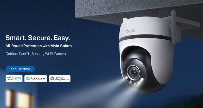TP-LINK smart κάμερα Tapo C520WS, 2K, WiFi, PTZ, IP66, V2.0