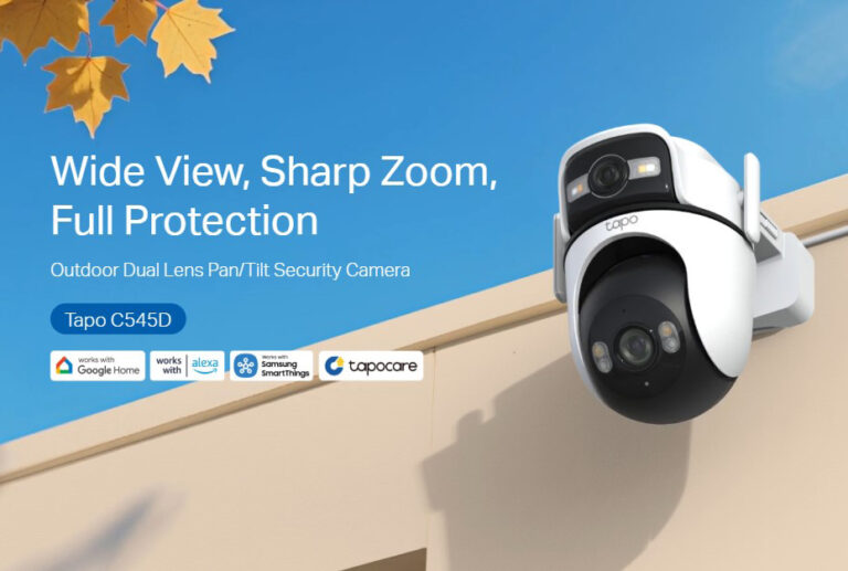 TP-LINK smart κάμερα Tapo C545D, dual lens, 2K/3MP, WiFi, PTZ, IP66, V1.0