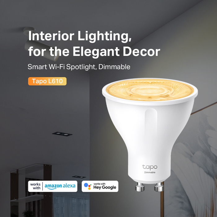 LED ΛΑΜΠΑ GU10 Smart Wi-Fi Light Bulb, Base TP-Link Tapo