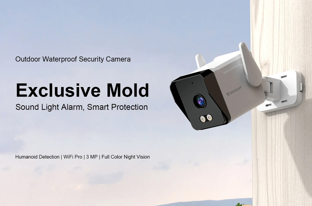 VSTARCAM smart κάμερα TS3, 3MP, WiFi, SD, IP66