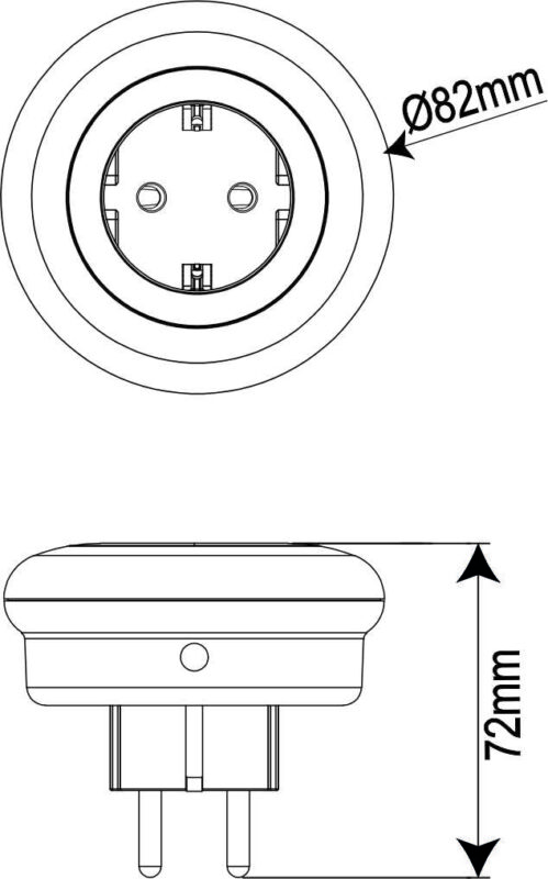 Λαμπάκι Νυκτός και Πρίζα με Φωτοκύτταρο Λευκό Μπλε Πράσινο