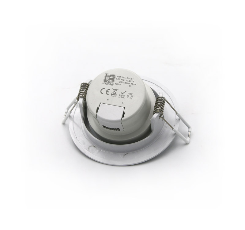 LED Σποτ Ψευδοροφής Κινητό Στρογγυλό 7W 3000K 38° Λευκό