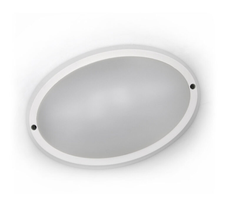 LED Απλίκα PC Ελλειψοειδης 240x163mm 15W 4000K IP65 Λευκή
