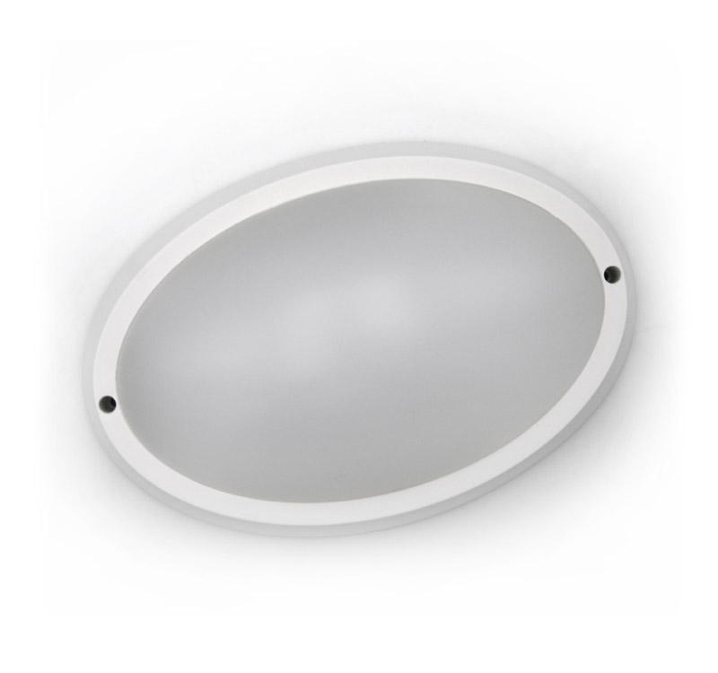 LED Απλίκα PC Ελλειψοειδης 240x163mm 15W 4000K IP65 Λευκή