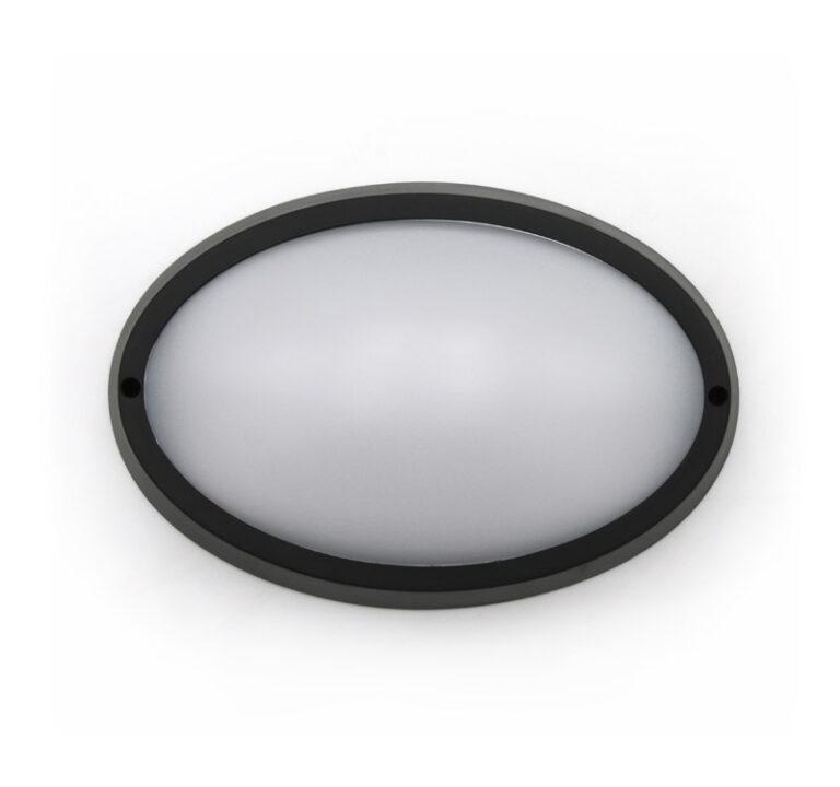 LED Απλίκα PC Ελλειψοειδης 240x163mm 15W 4000K IP65 Μαύρη
