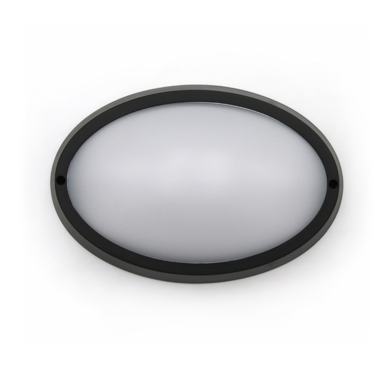 LED Απλίκα PC Ελλειψοειδης 240x163mm 15W 4000K IP65 Μαύρη