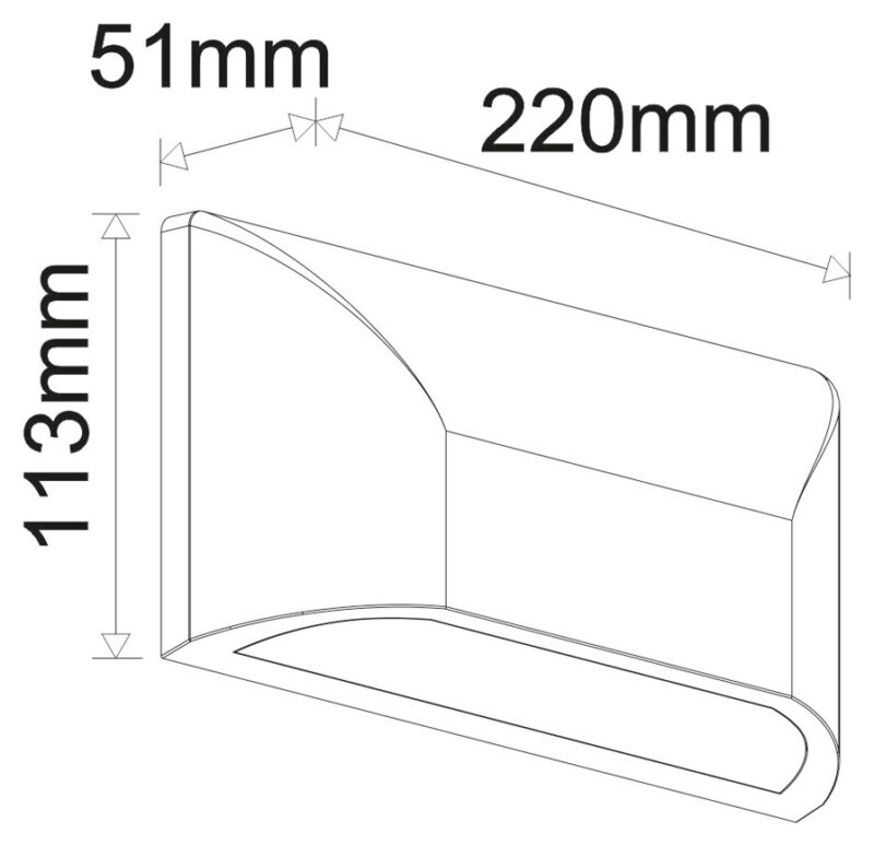 LED Φωτιστικό PC Επιτιχο Οβάλ Μονής Κατευθυνς.6W 3000Κ IP65 Λευκό