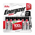 Energizer Max Αλκαλικές Μπαταρίες AA E91 LR6/6BP