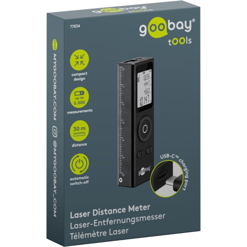 Goobay Tools Ψηφιακός Μετρητής Απόστασης Laser (77834)