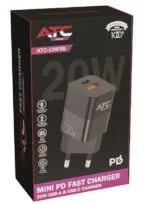 CHF5b Mini PD Fast Charger 20W Μαύρο