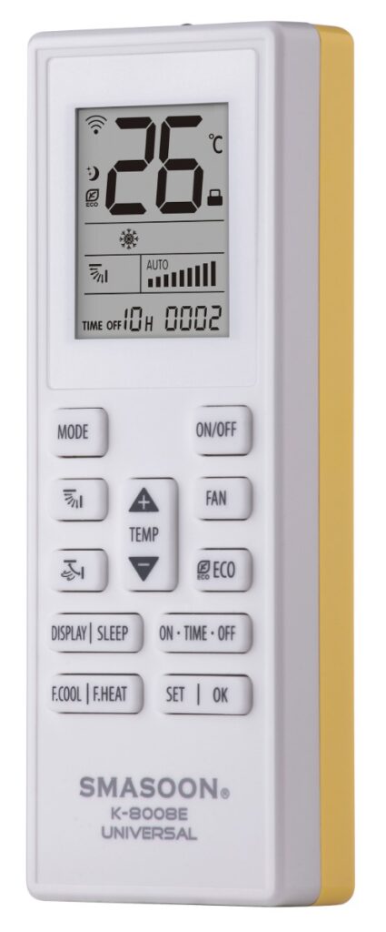 k-8008e-_1-__10.jpg Universal Τηλεχειριστήριο Κλιματισμού Κίτρινο SMASOON K-8008E