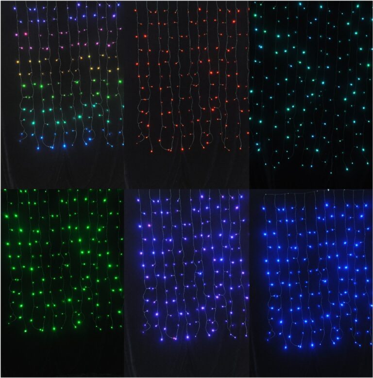 Entac Χριστουγεννιάτικα Κουρτίνα IP44 144 LED RGB 8x8 Λειτουργίες 1x1