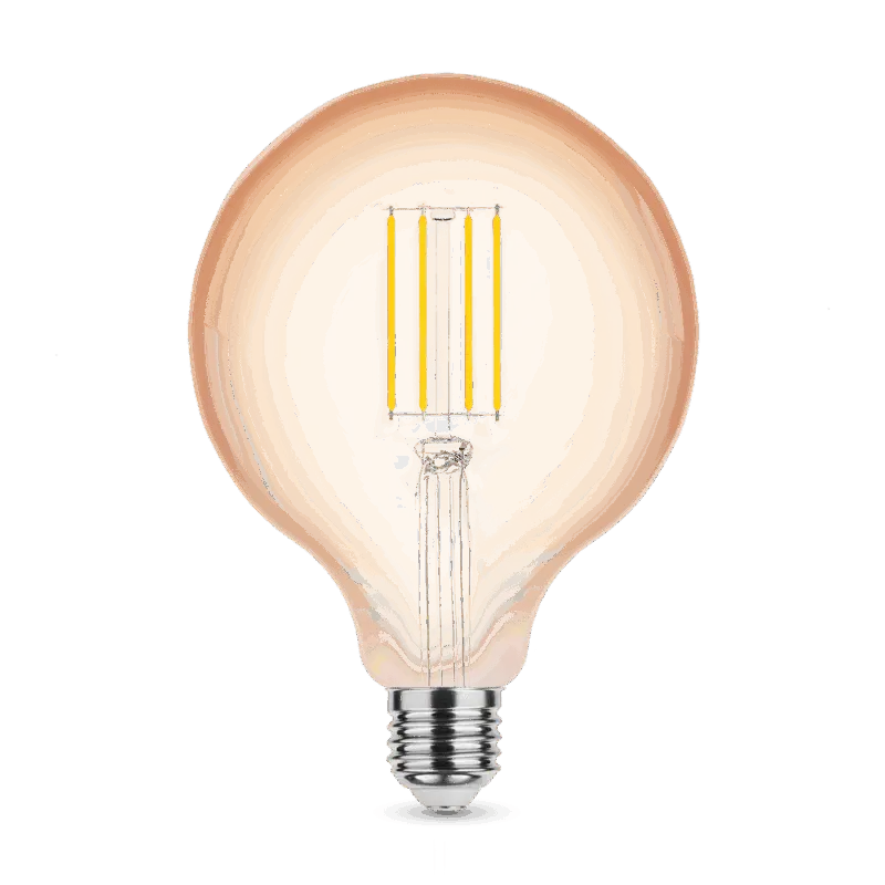 Modee Lighting Λαμπτήρας LED Filament Σφαιρικός G125 Amber 4W E27 320° 1800K (360 lumen)