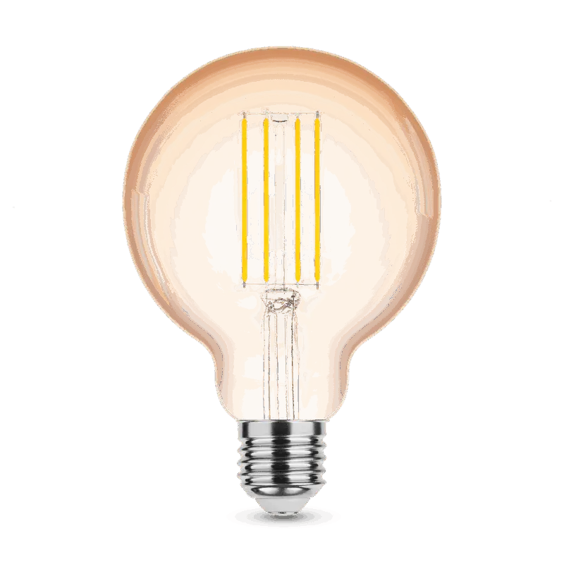 Modee Lighting Λαμπτήρας LED Filament Σφαιρικός G95 4W E27, Amber, 320°, 1800K (360 lumen)
