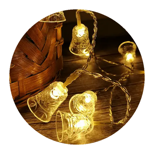 Modee Χριστουγεννιάτικα Φωτάκια LED με Τροφοδοτικό (50LED/4.9m/10cm) Θερμό Λευκό