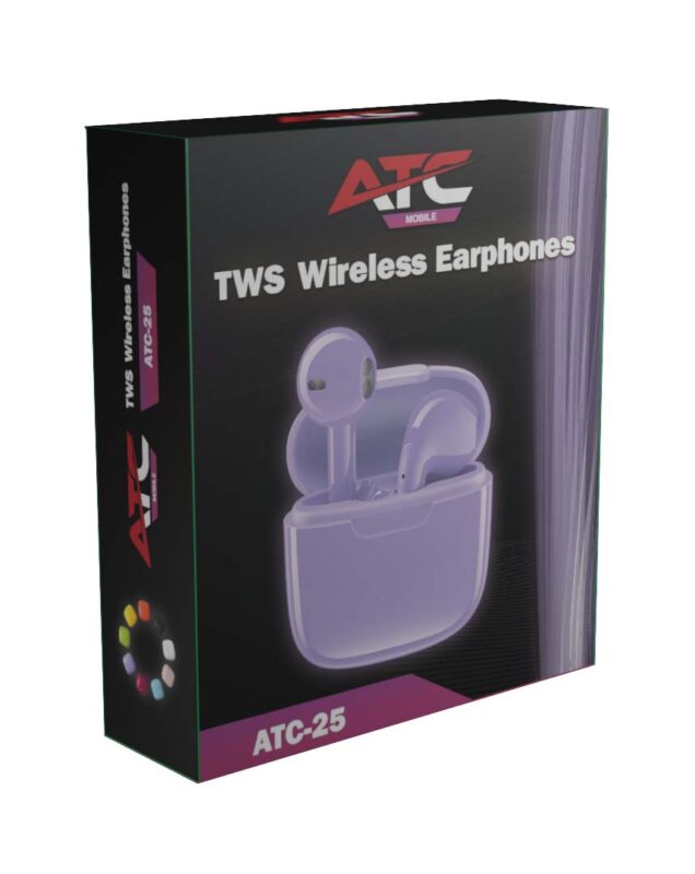 ATC-25 TWS Ασύρματα Ακουστικά Bluetooth Μωβ