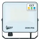 ΗΛΙΑΚΟΣ ΠΡΟΒΟΛΕΑΣ LED 200W CCT με χειριστήριο φωτοβολταικό lukas