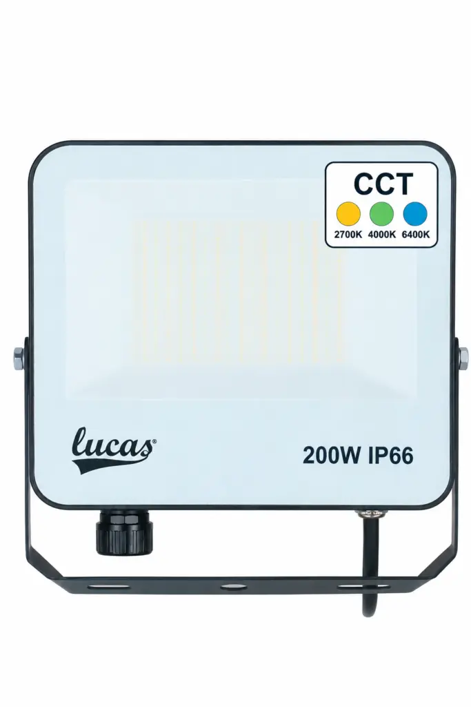 ΗΛΙΑΚΟΣ ΠΡΟΒΟΛΕΑΣ LED 200W CCT με χειριστήριο φωτοβολταικό lukas