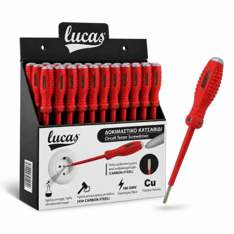 Κατσαβιδι Δοκιμαστικο Χοντρη Λαβη Lucas